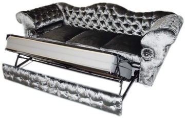 Sofa 3-os Chesterfield Preston tkanina rozkładana
