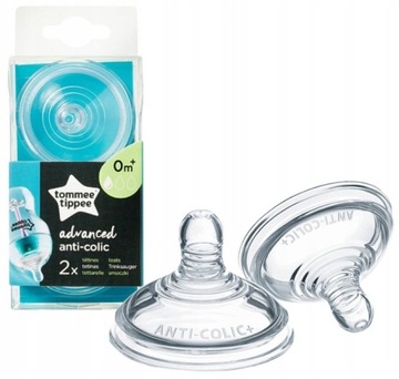 TOMMEE TIPPEE SMOCZEK SIL 0+ ADVANCED ANTYKOLKOWY 2szt