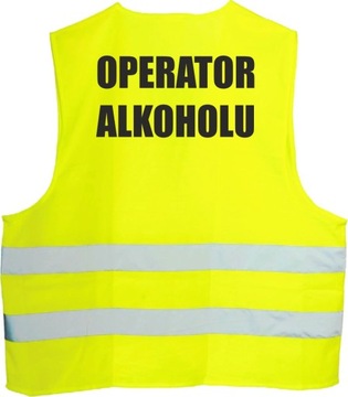 KAMIZELKA ODBLASKOWA nadruk OPERATOR ALKOHOLU