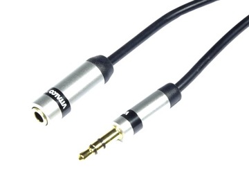 Przedłużacz słuchawkowy slim mały JACK 3.5mm 3m