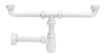 SYFON UMYWALKOWY PODWÓJNY BUTELKOWY 1 1/4'' x 32mm