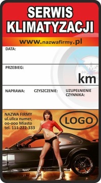 Сервисные наклейки ЗАМЕНА МАСЛА КОНДИЦИОНЕРА ВРЕМЯ