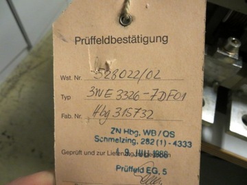 Главный выключатель Siemens 1000A, б/у, хороший