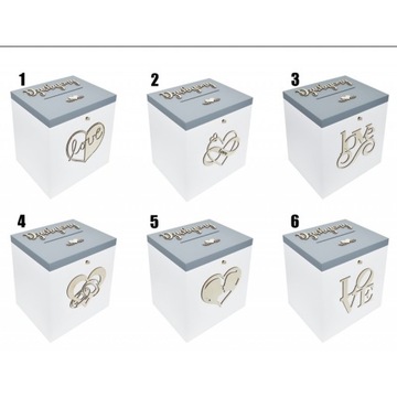 Szare Pudełko Na Koperty Ślubne I Obrączki