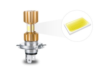 СВЕТОДИОДНАЯ ЛАМПА МОТОЦИКЛ МОТОР H4 HS1 3400лм MINI GOLD