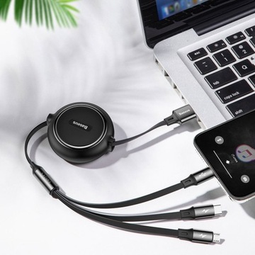 КАБЕЛЬ BASEUS FAST REWELLING 3IN1 USB - micro/Lightning/USB-C 3.5A