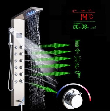 ГИДРОМАССАЖНАЯ ДУШЕВАЯ ПАНЕЛЬ СВЕТОДИОДНЫЙ ДИСПЛЕЙ