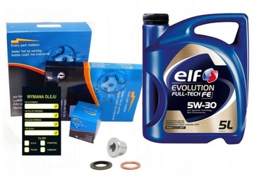 FILTRY + olej ELF 5w30 FULL-TECH 5L RENAULT Megane II 1.5dCi