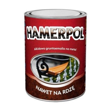 Farba na metal 2w1 HAMERPOL 700ml ALUMINIOWY MŁOTK
