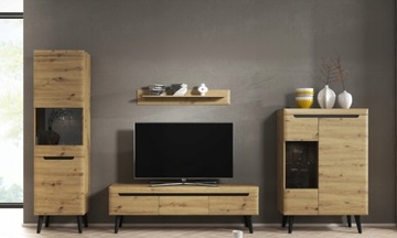 Meblościanka NORDI dąb artisan styl skandynawski