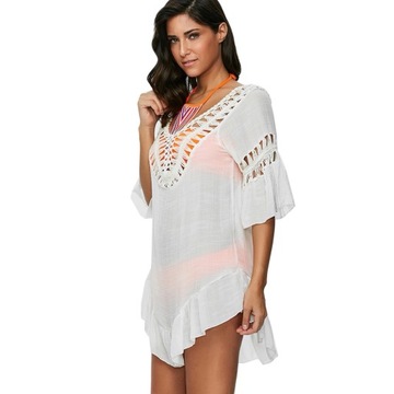 ЛЕТНЯЯ ПЛЯЖНАЯ ТУНИКА ПЛАТЬЕ ПАРЕО ОВЕРСАЙЗ БОХО
