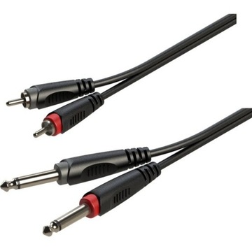 Аудиокабель ROXTONE 2x Jack 6,3 м - 2x RCA/3 м