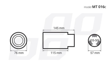 НАКОНЕЧНИК ГЛУШИТЕЛЯ VERTEX CARBON ROUND 16C