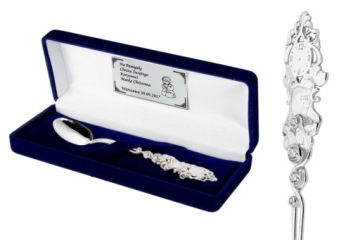 Ложечка срібляста стрази SWAROVSKI на хрещення