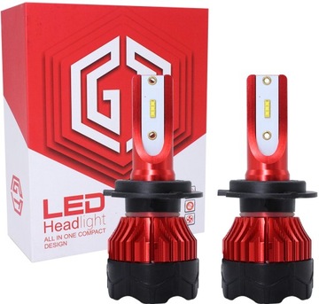 ŻARÓWKI LED H7 GT COB 300% SUPER MOCNA ŻARÓWKA