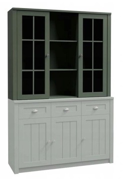 Provence Green W2S витрина зеленая мебель для гостиной