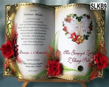 Prezent ślubny,życzenia,Pamiątka ślubu,kartki CUDO