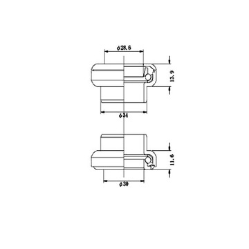 Гарнитура Tange Terious DX4 1–1/8 дюйма Ahed, серебристая