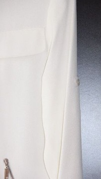 SIMPLE biala koszula bluzka zakard 36 s xs biel