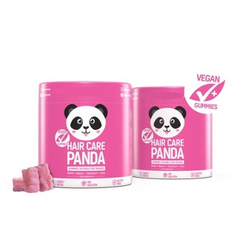 2x HAIR CARE PANDA - ŻELKI NA ZDROWE WŁOSY BIOTYNA