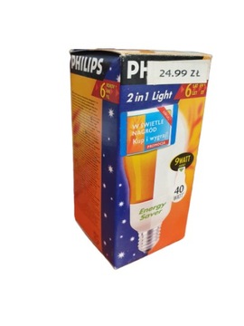 PHILIPS Żarówka LED 9W E27 420lumen 2w1 Nightlight