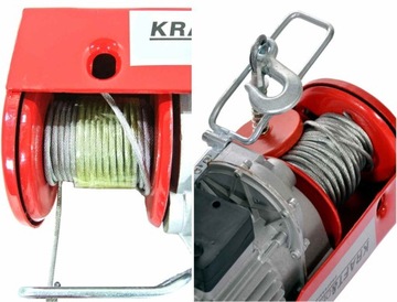 2 x WCIĄGARKA ELEKTRYCZNA WYCIĄGARKA LINOWA BUDOWLANA 250kg / 230V