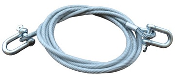 БУКСИРОВОЧНЫЙ ТРОС СТАЛЬНОЙ С ПОКРЫТИЕМ 5000кг 5м