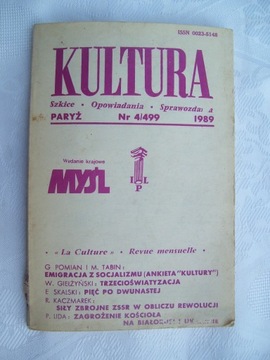 Kultura. Szkice opowiadania sprawozdania - 4/1989
