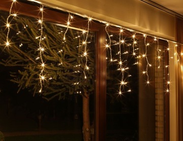 SOPLE 200 LED 9,5m KURTYNA GIRLANDY BIAŁE CIEPŁE
