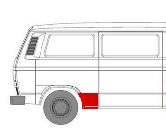 Błotnik reperaturka tył Pr VW T3 Transporter