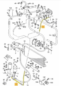 PŘÍVOD KLIMATIZACE VW TRANSPORTER T4 2.5 TDI