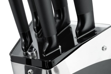 ФУНКЦИОНАЛЬНЫЕ НОЖИ НАБОР НОЖЕЙ 7 ЭЛЕМЕНТОВ. СТАЛЬНАЯ ПОДСТАВКА + НОЖНИЦЫ EDENBERG 920