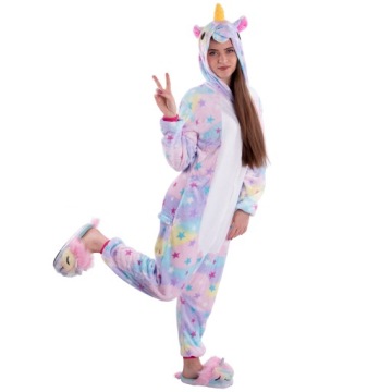 Единорог Пижама Маскировка Кигуруми Onesie Единорог в звездах L 165-174 см