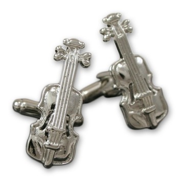 Tematyczne Spinki do Mankietów - SKRZYPCE