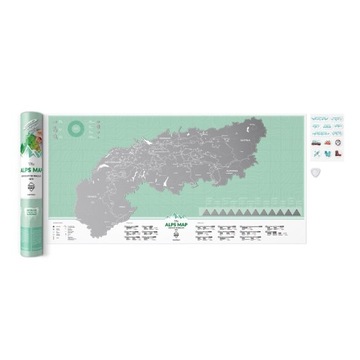 СКРАТЧАТАЯ КАРТА АЛЬП КАРТА АЛЬП КАРТА ГОР ПОДАРОК ​​ПУТЕШЕСТВЕННИКУ