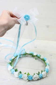 Шифоновый гребешок с бантиком в стиле причастия