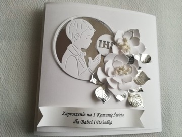 zaproszenia na I Komunię Świętą dla Dziadków,Babci