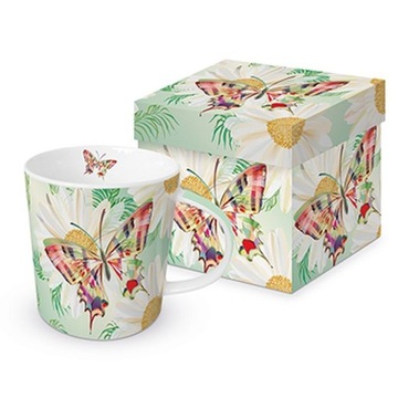 Kubek porcelanowy pudełko ozdobne 350ml motyl