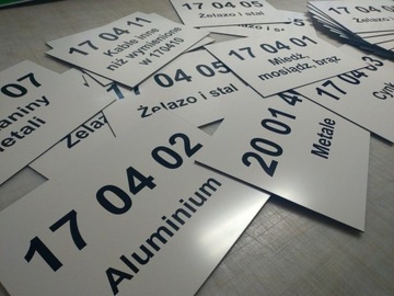Табличка WASTE CODES 40х30см WASTE CODES