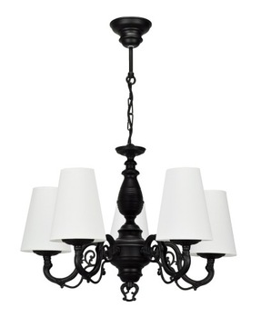 Czarna lampa sufitowa do salonu żyrandol VIOLA