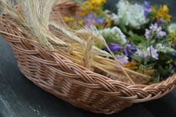 Плетеный поднос, поднос для фруктов, размер L, ручная работа