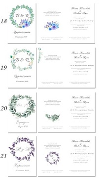 Приглашения на свадьбу ЭКО конверт с цветами СХЕМЫ