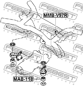 JEEP COMPASS 06- SILENTBLOK DRŽÁK NÁPRAVA ZADNÍ