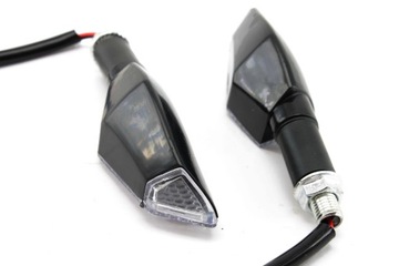 Поворотники для мотоцикла, черные, 14 светодиодов, 2 шт., допуск e50