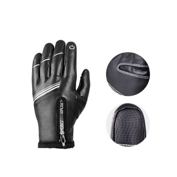 RĘKAWICZKI ROWEROWE ZIMOWE RĘKAWICZKI ROWEROWE MĘSKIE PEŁNE OCIEPLANE L