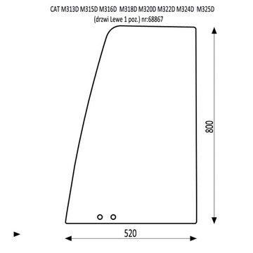 SZYBA DRZWI CAT M 313 315 316 318 320 322 324 325D
