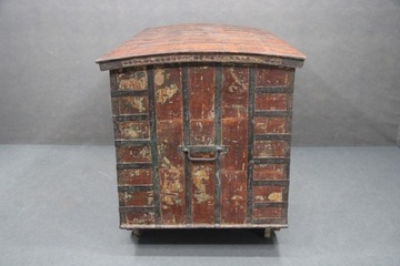 Деревянный сундук Металл Индийский Колониальный Старый