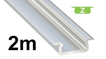 PROFIL ALUMINIOWY do taśm LED LISTWA Z 2M SREBRNY