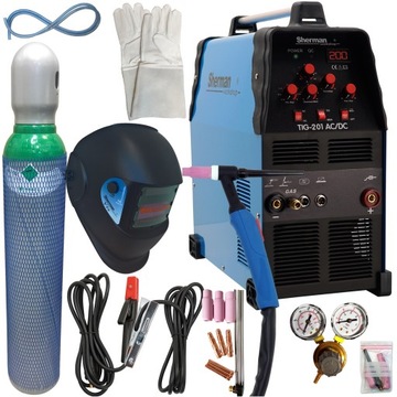 Spawarka TIG 201 AC DC 200A zestaw do spawania ALUMINIUM 230V TIG AC DC HF