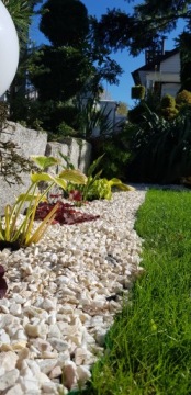 ГРЫСЬ ГРАВИЙ Белый Марианский Камень для Сада 20 кг